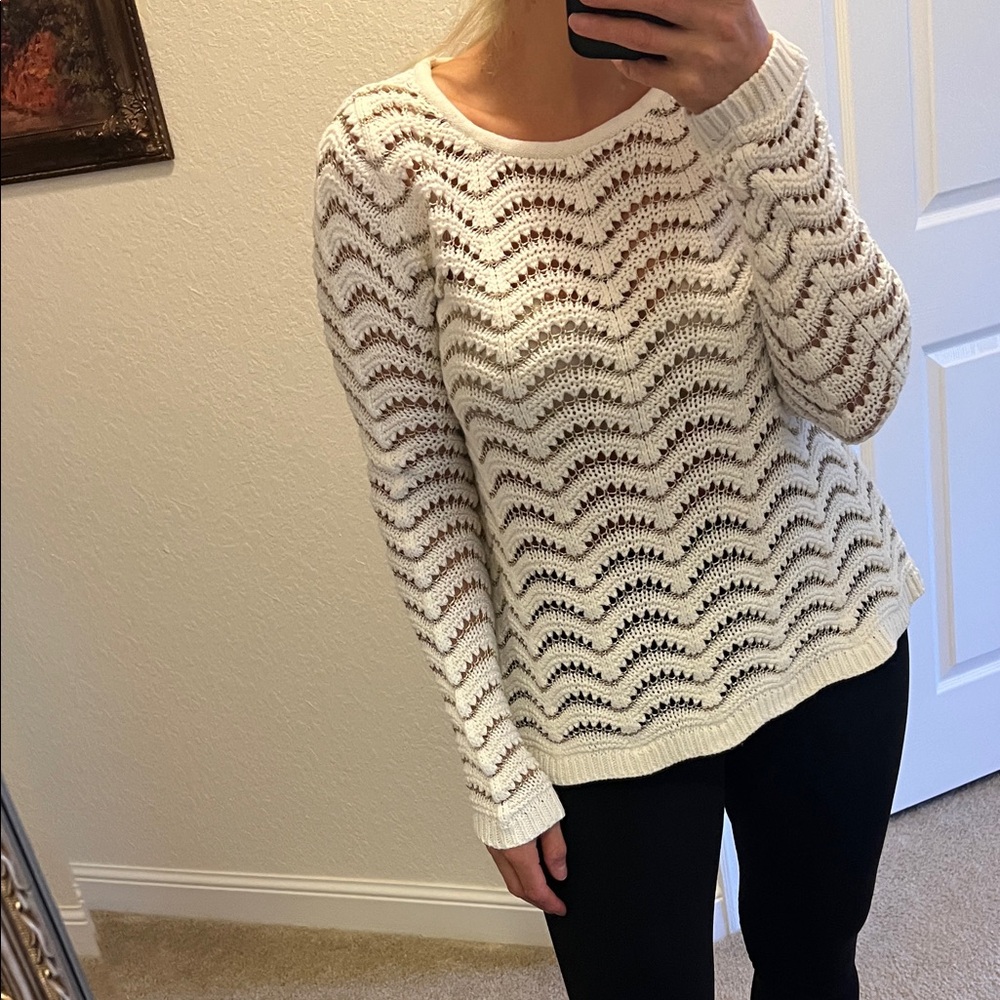I•N•C international concept, Elegant White Knit Sweater size S